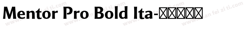 Mentor Pro Bold Ita字体转换